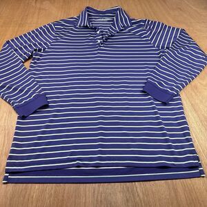 Vineyard Vines Mens Long Sleeve Polo Shirt Large Striped Performance Layering